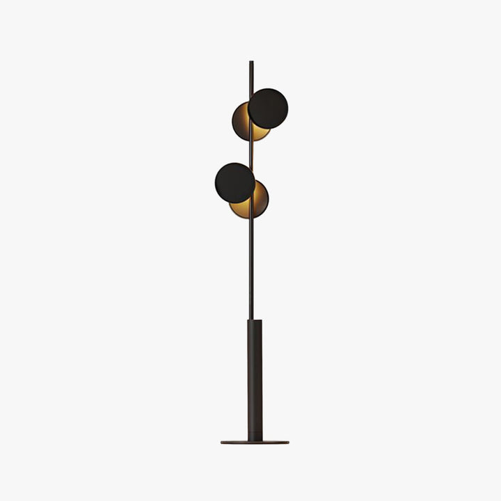 Mira Design Lampadaire Rond Nordique Métal Noir Bureau/Chambre à Coucher - Neutralighting