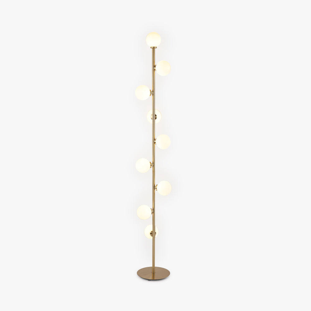 Valentina Lampadaire Globe Moderne, Métal/Verre, Or, Chambre à Coucher - Neutralighting