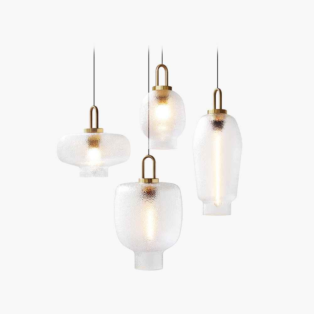 Valentina Design Luminaires Suspensions Métal Moderne LED Verre Or Salon/Chambre à Coucher - Neutralighting