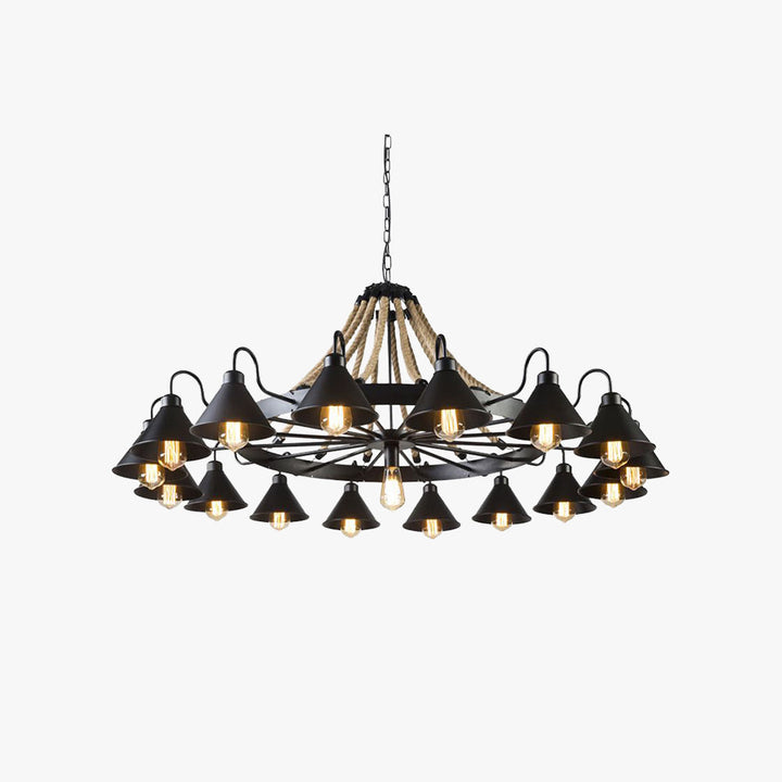 Silva Suspension Dôme Industriel, Métal/Verre, Noir/Blanc, Salon - Neutralighting