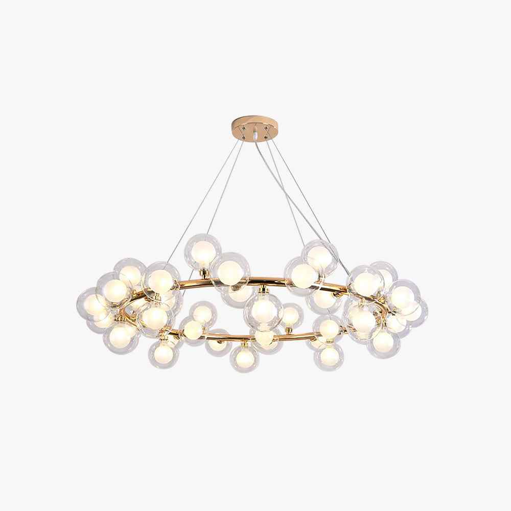 Valentina Luminaires Suspensions Design LED Art Deco Métal Verre Or Chambre à Coucher/Salon - Neutralighting