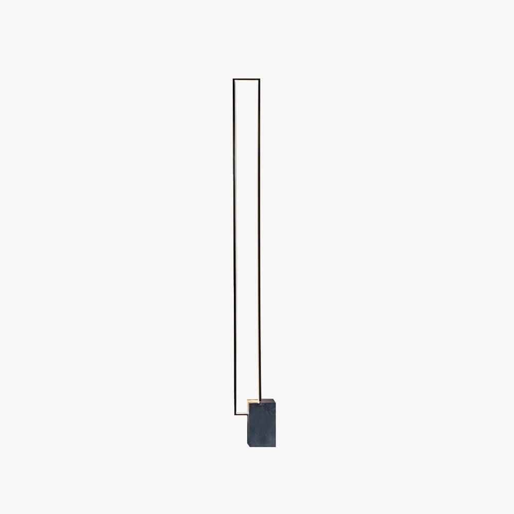Ray Design Lampadaire Rectangulaire Simple Métal Noir Salon/Chambre à Coucher - Neutralighting