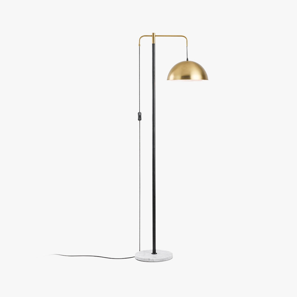 Arisha Design Lampadaire Dôme Simple Métal/Marbre Or Chambre/Salon - Neutralighting