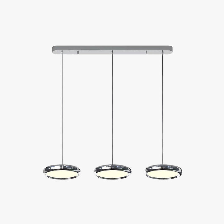 Arisha Suspension Ronde Moderne, Métal/Acrylique, Argent/Or/Rose Rouge, Salon - Neutralighting