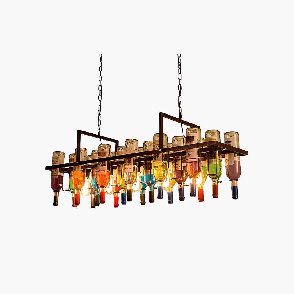 Valentina LED Art Déco Bouteille de Vin Verre Suspension Chambre Salon - Neutralighting