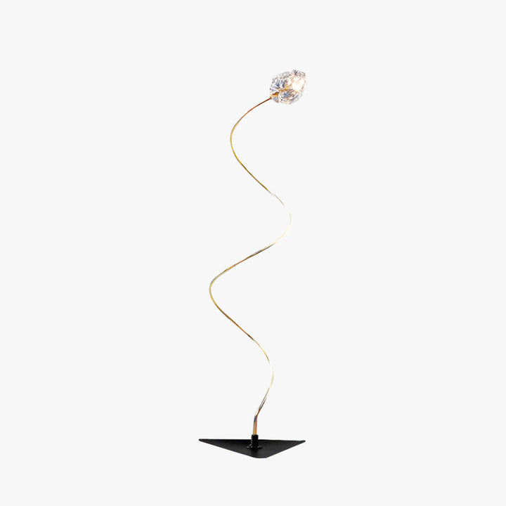 Arisha Lampe Extérieure au Sol Linéaire Simple, Métal/Verre, Or, Jardin - Neutralighting