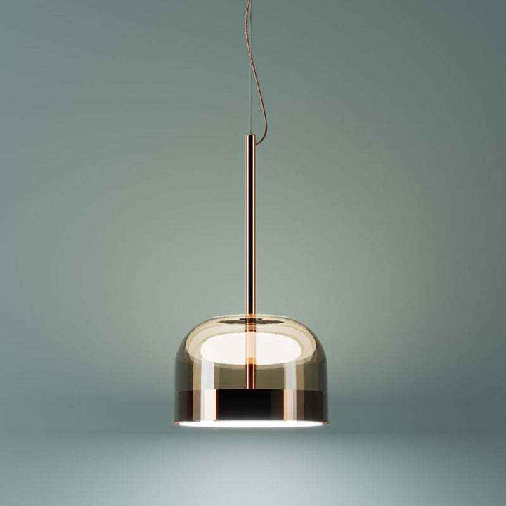 Valentina Suspension Nordique, Métal/Verre, Noir/Or, Salle à Manger - Neutralighting