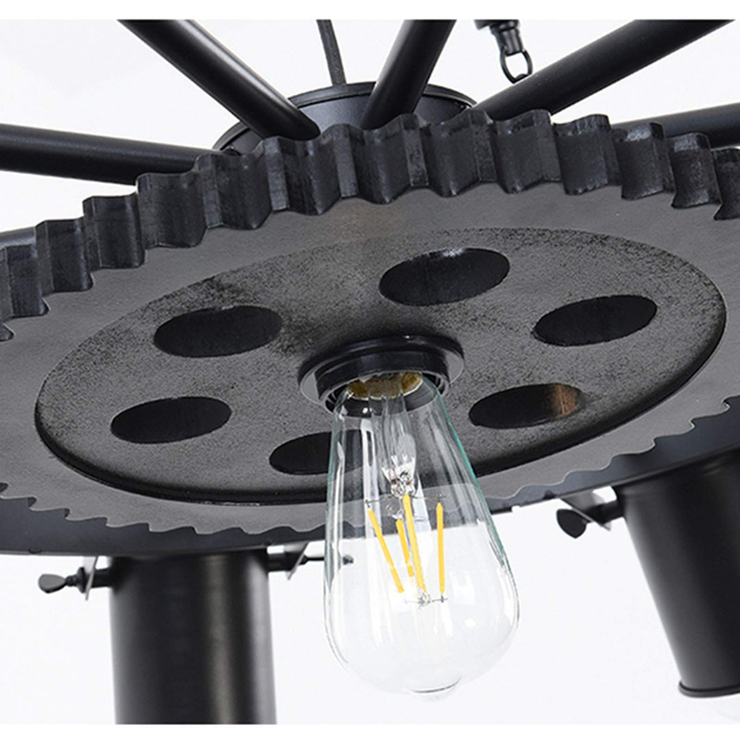 Epoch Suspension LED Industrielle Métal Noir/Corde Café/Bar - Neutralighting