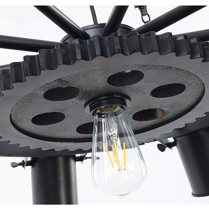Epoch Suspension LED Industrielle Métal Noir/Corde Café/Bar - Neutralighting