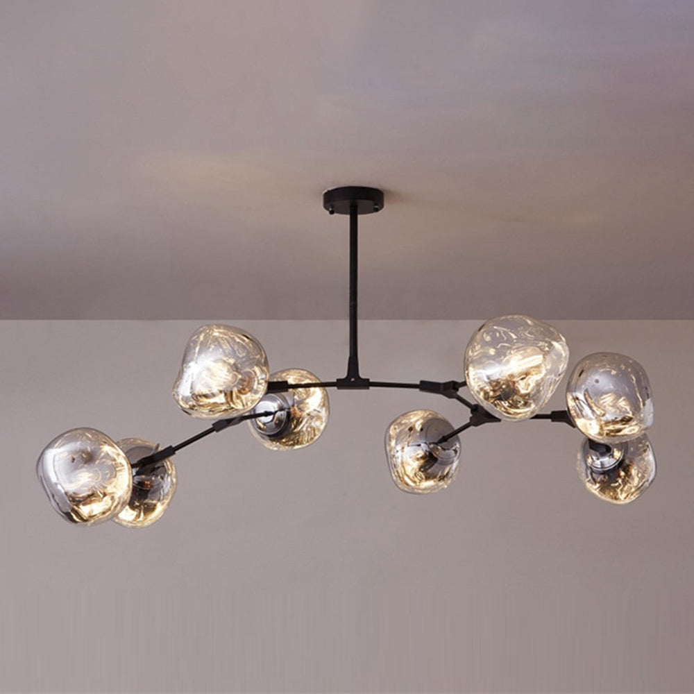 Valentina Suspension Globe Inhabituelle, Métal/Acrylique, Doré Rosé/Or/Chromé, Salon/Salle à Manger - Neutralighting