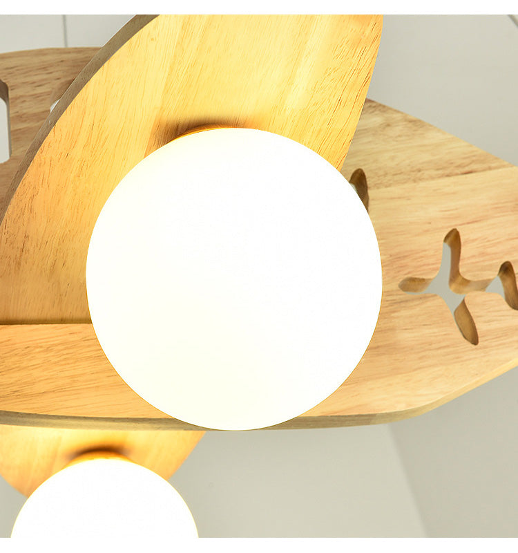 Aria Luminaires Suspension Avion Moderne, Bois, Chambre d&