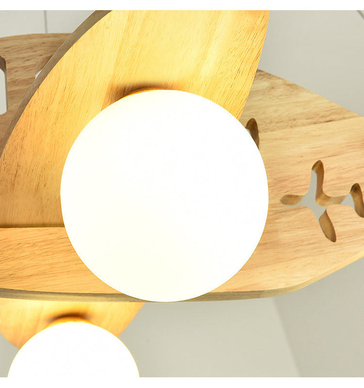 Aria Luminaires Suspension Avion Moderne, Bois, Chambre d&