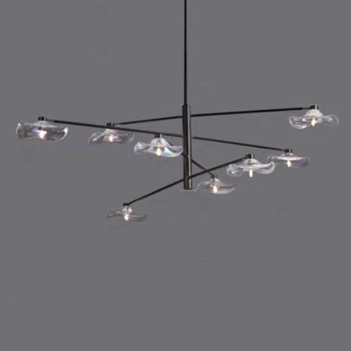 Arisha Suspension Linéaire Moderne, Métal/Verre, Transparent/Multicolore, Salon/Chambre à Coucher - Neutralighting