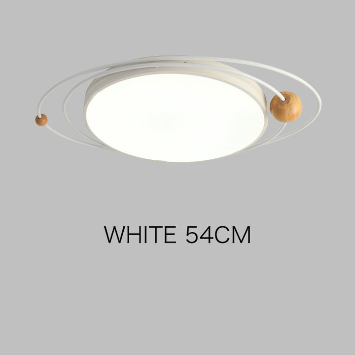 Arisha Plafonnier Rond Moderne, Metal/Bois, Blanc/Noir/Gris/Vert/Bleu, Salon - Neutralighting