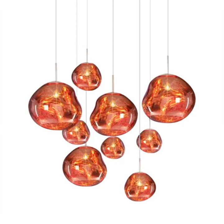 Milo Suspension Moderne en Verre Coloré Irregulier - Neutralighting