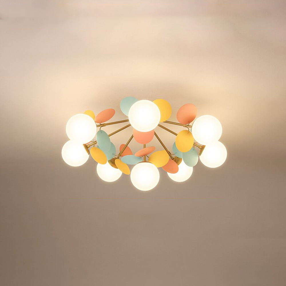 Nexen Plafonnier en forme de branche florale multicolore - Neutralighting