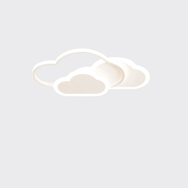 Arisha Plafonnier Nuage Moderne, Acrylique/Metal, Blanc/Rose, Chambre - Neutralighting