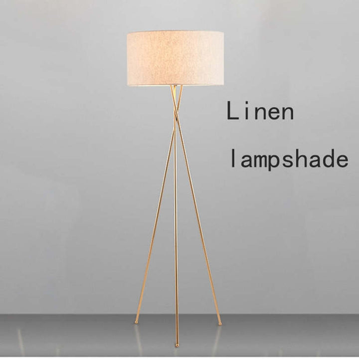 Mira Lampadaire/Lampe de Table Cylindre Moderne, Métal/Tissu, Blanc, Salon - Neutralighting