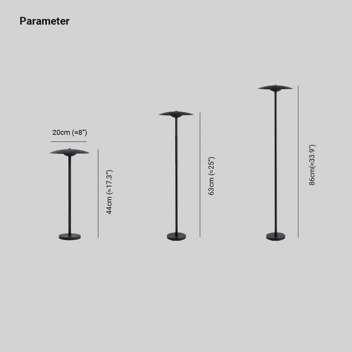 Arisha Lampadaire Parapluie Moderne, Métal, Noir/Café, Extérieur - Neutralighting