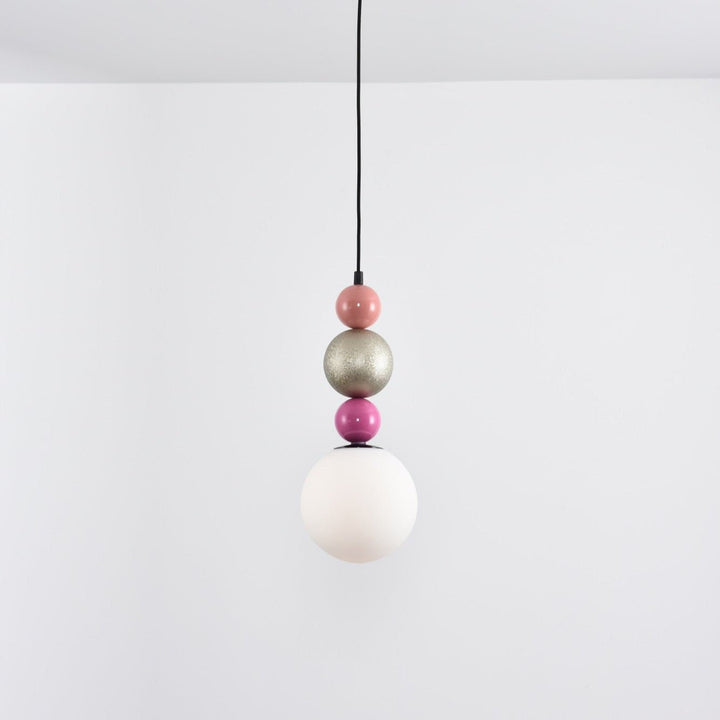 Eshaisra Nordic Art Rond Billes Empilage Verre Pendentif Lampe - Neutralighting