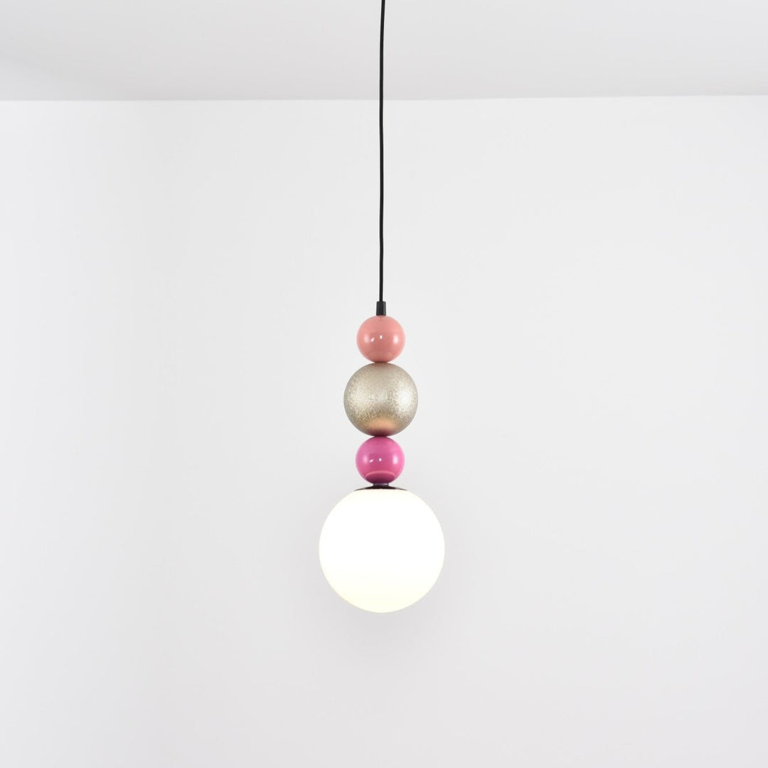 Eshaisra Nordic Art Rond Billes Empilage Verre Pendentif Lampe - Neutralighting