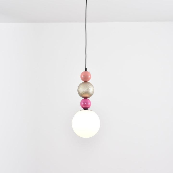 Eshaisra Nordic Art Rond Billes Empilage Verre Pendentif Lampe - Neutralighting