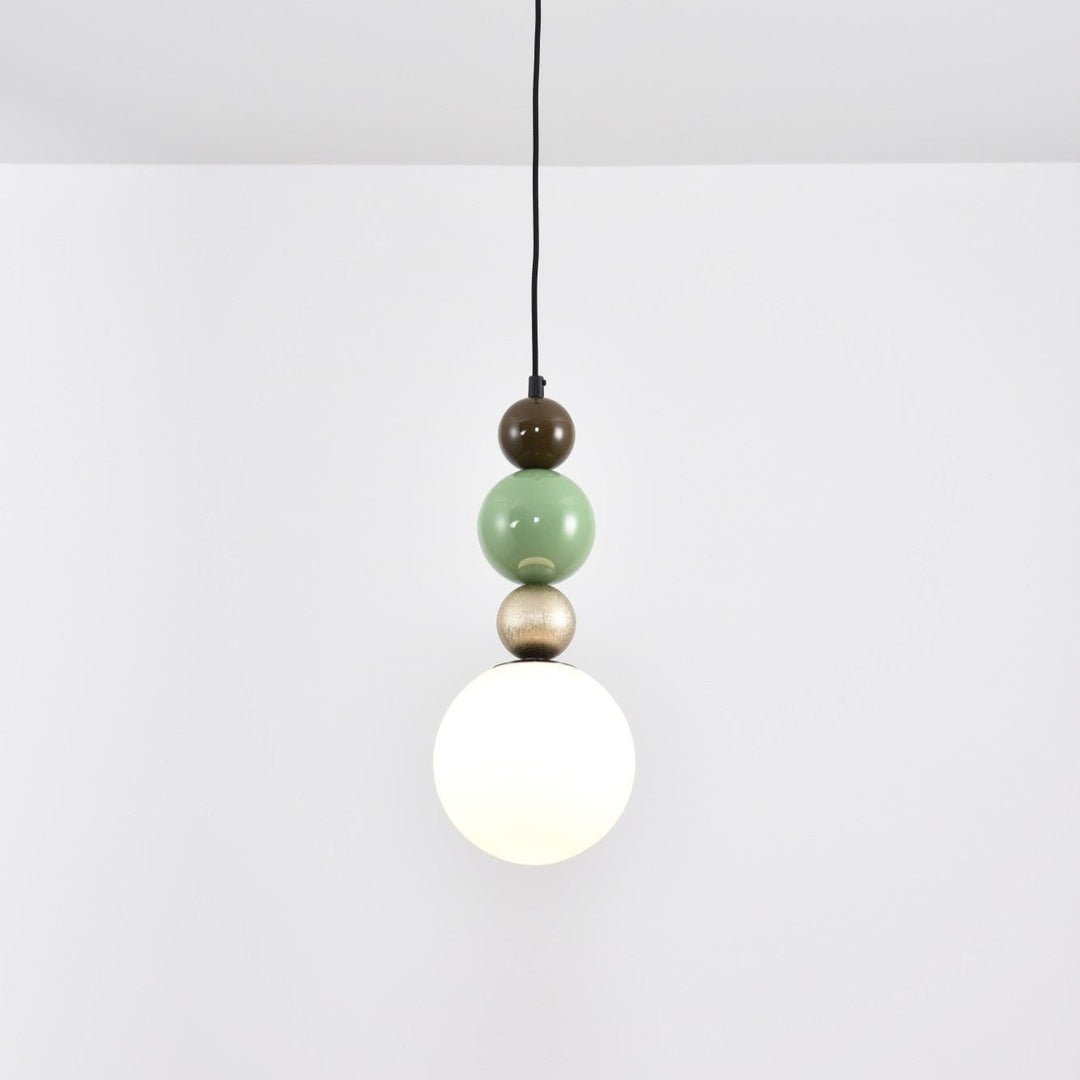 Eshaisra Nordic Art Rond Billes Empilage Verre Pendentif Lampe - Neutralighting