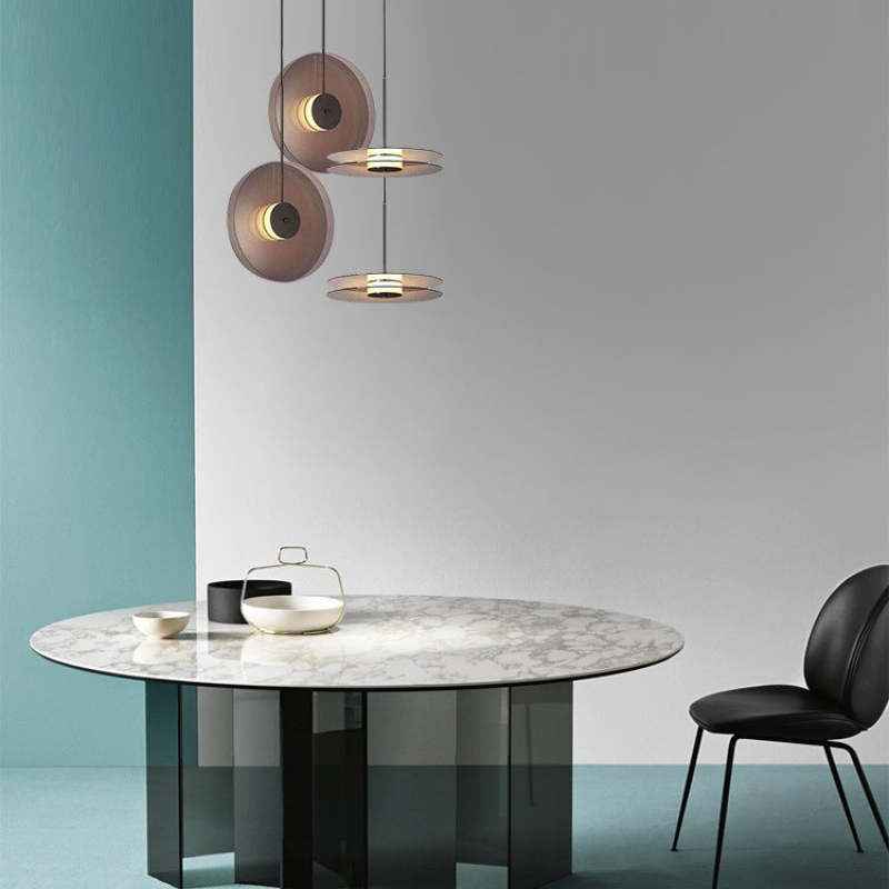 Luminaires Suspension LED Moderne Bronze Verre Salle à manger/Salon - Neutralighting