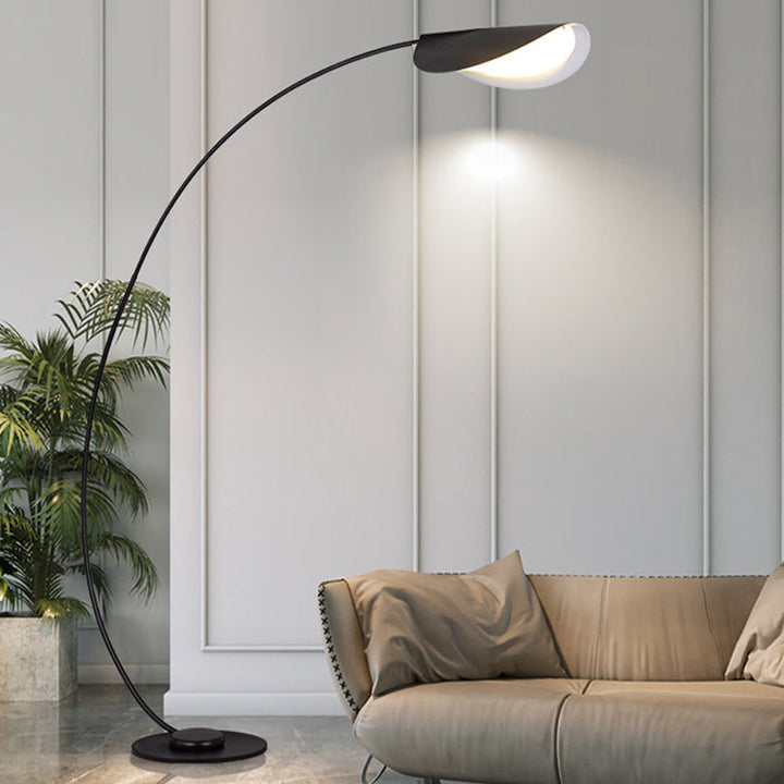 Ray Lampadaire Arche Moderne, Métal, Noir, Salon/Salle d&