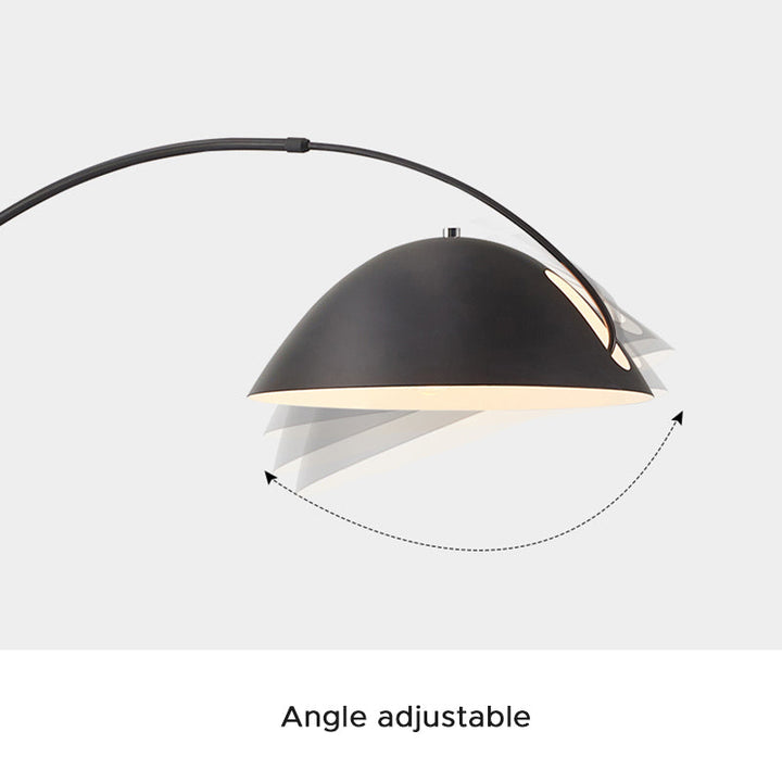 Arisha Lampadaire Canne à Pêche Simple, Métal, Noir, Salon - Neutralighting