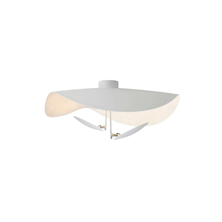 Solara Plafonnier Abat-jour Courbé et Intérieur Doré - Neutralighting