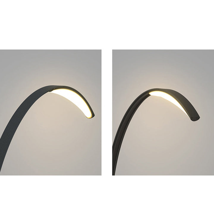 Ray Lampe Extérieure au Sol Arche Simple, Métal/Acrylique, Noir, Jardin - Neutralighting