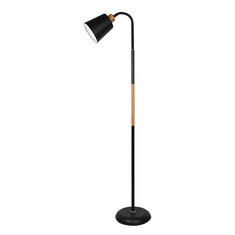 Tiffany Lampadaire Cylindre Moderne, Métal, Noir/Blanc, Salon - Neutralighting