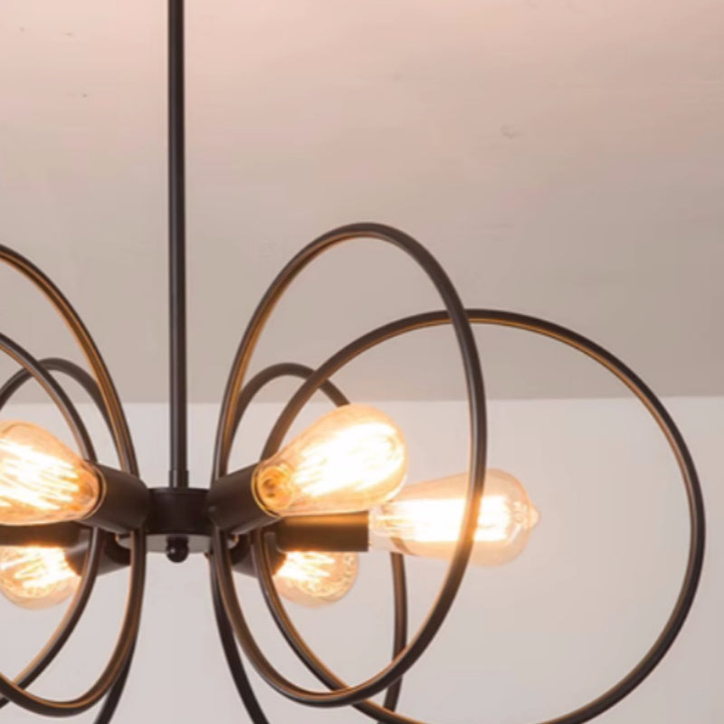 Silva Industriel LED Suspension Noir Métal Salon/Chambre À Coucher - Neutralighting