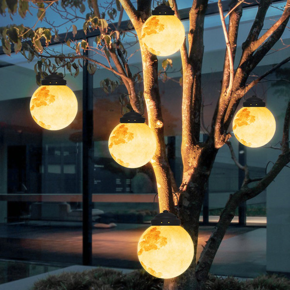 Aria Suspension Extérieure Globe Moderne, Métal/Résine, Or, Jardin - Neutralighting