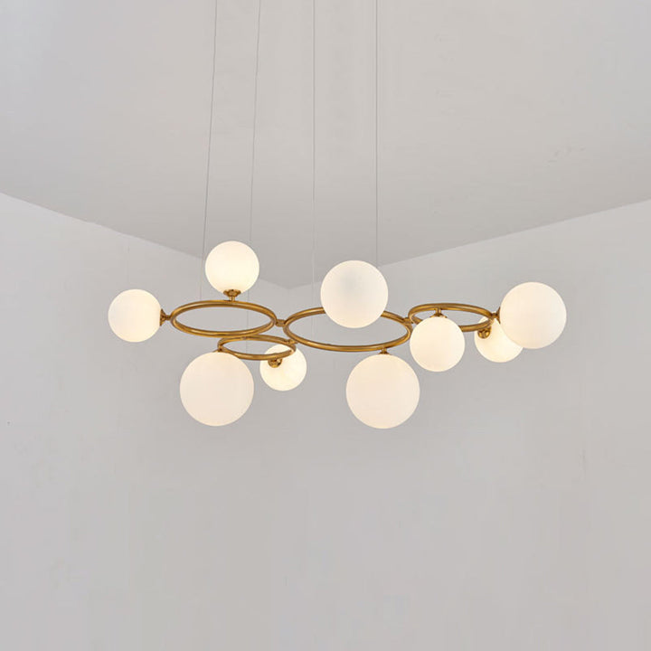 Valentina Luminaires Suspensions Anneau Moderne Métal/Verre Noir/Blanc/Gris/Doré Chambre à Coucher - Neutralighting