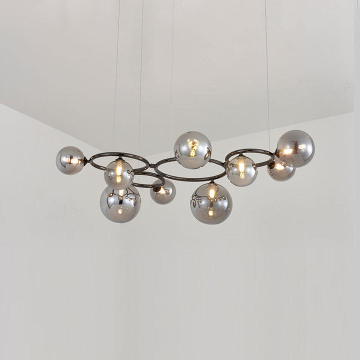 Valentina Luminaires Suspensions Anneau Moderne Métal/Verre Noir/Blanc/Gris/Doré Chambre à Coucher - Neutralighting