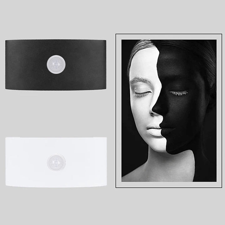 Ray Applique Murale Linéaire Scandinave, Métal/Acrylique, Noir/Blanc, Couloir - Neutralighting