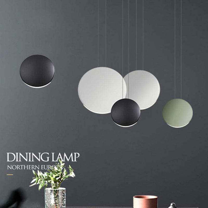 Valentina Suspension Ronde Simple, Métal/Résine, Noir/Vert/Brun/Gris/Blanc, Chambre à Coucher/Bureau - Neutralighting