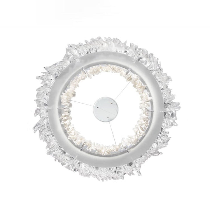 Kristy Suspension Anneau Simple, Acrylique/Acier, Or/Blanc Chambre - Neutralighting