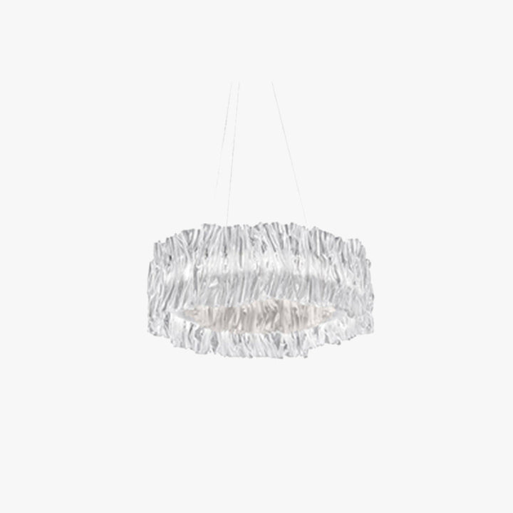 Kristy Suspension Anneau Simple, Acrylique/Acier, Or/Blanc Chambre - Neutralighting