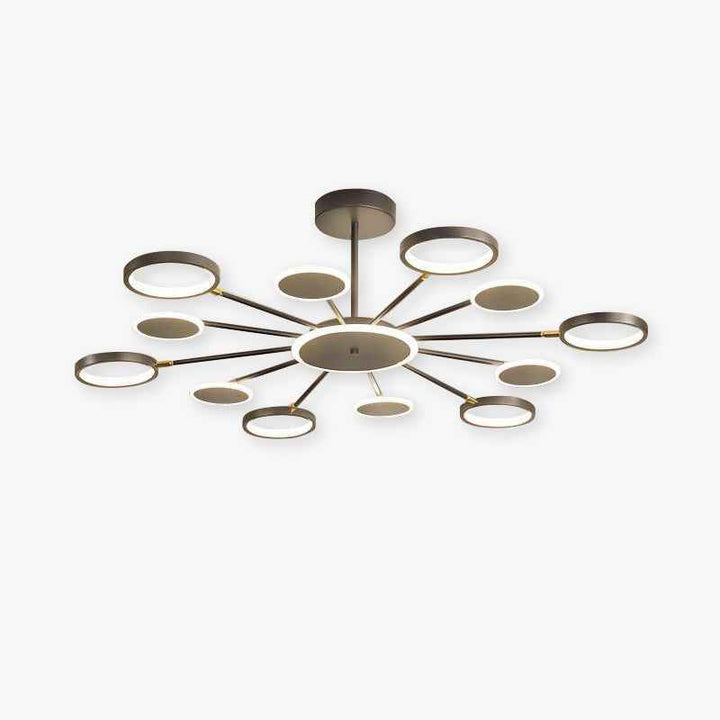 Moderne Suspension Multi Contemporaine, Metal/Acrylique, Noir Mat, Salon - Neutralighting