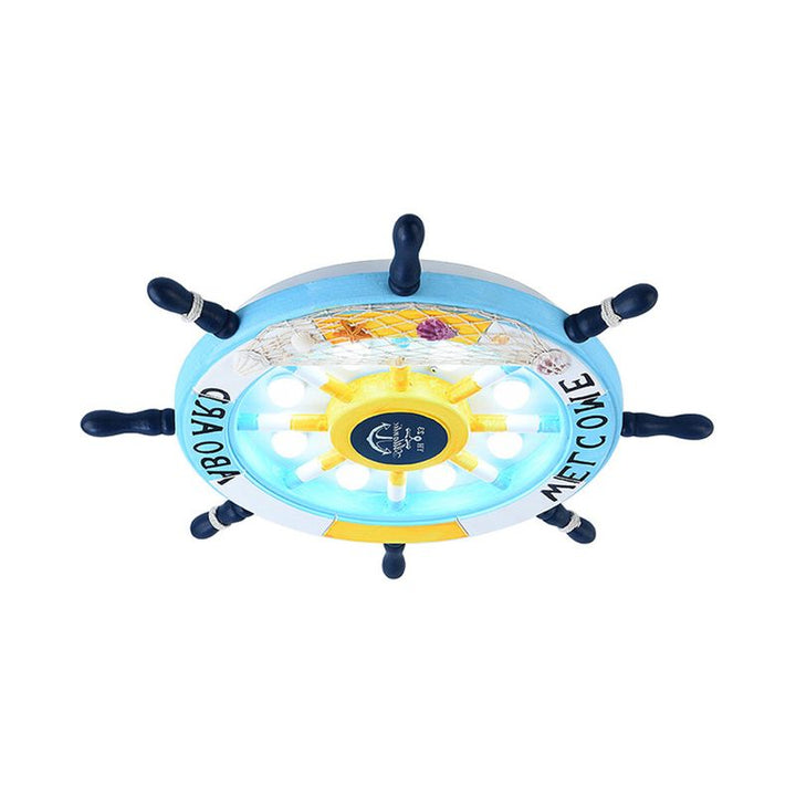 Arisha Moderne LED Plafonnier Blanc/Bleu Métal Salon Chambre à coucher - Neutralighting