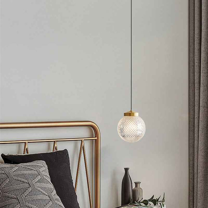 Valentina Suspension Globe Moderne, Métal/Verre, Or, Chambre - Neutralighting