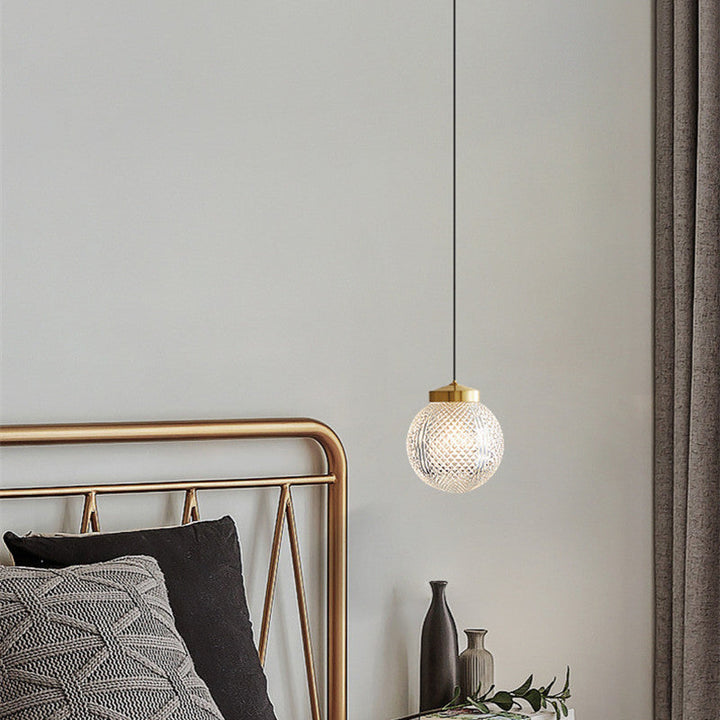 Valentina Suspension Globe Moderne, Métal/Verre, Or, Chambre - Neutralighting