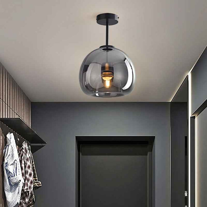 Plafonnier Rhea Verre Cuivre LED