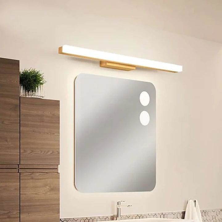 Quinl Applique Murale Miroir Linéaire Minimaliste. Bois. Noyer. Salon - Neutralighting
