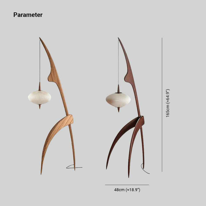 Lampadaire Ritta Bois Blanc LED