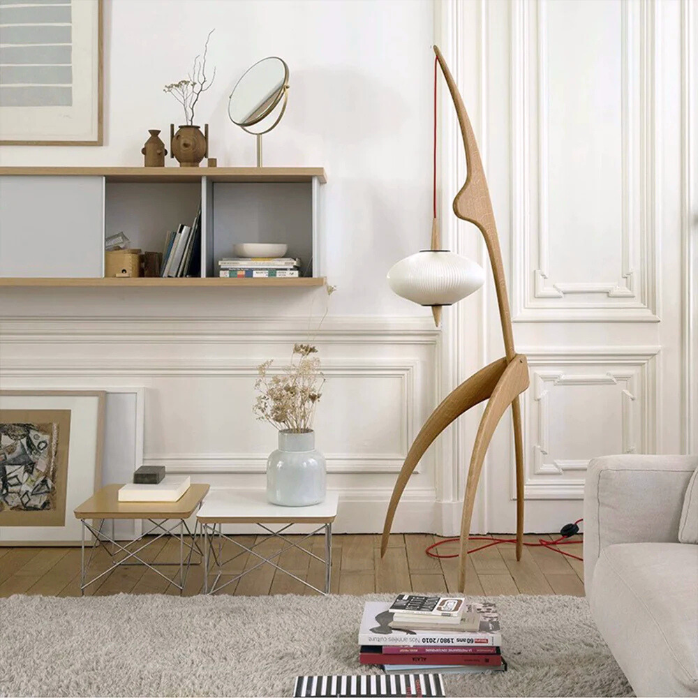 Lampadaire Ritta Bois Blanc LED