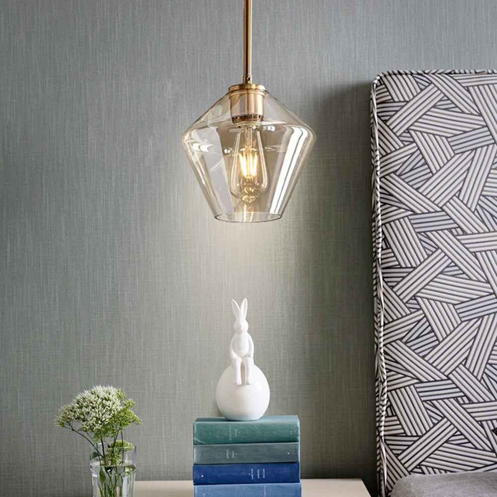 Valentina Suspension Moderne, Verre, Clair/Ambre, Chambre/Salle de Bain - Neutralighting
